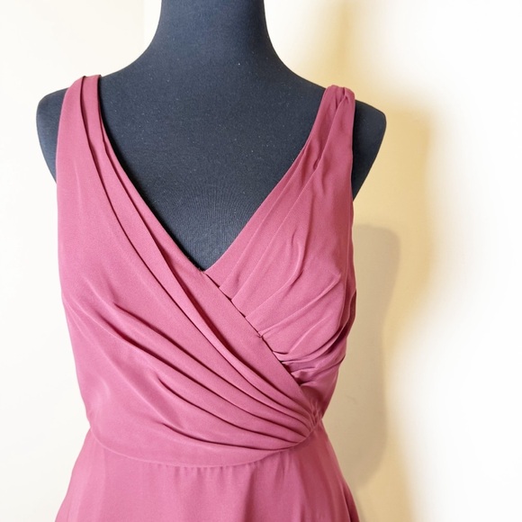 Alfred Angelo Bridesmaid wine color  Gown size 8 - Picture 2 of 11
